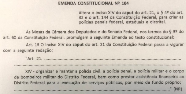 Reprodução da emenda 104