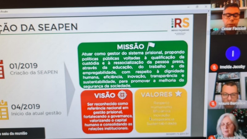 Imagem da tela do computador com o evento virtual