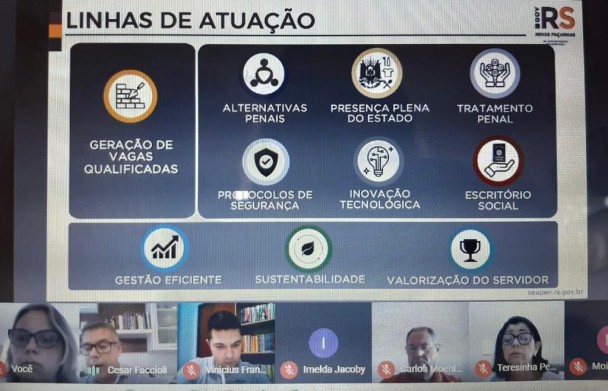 Imagem da apresentação na tela do computador