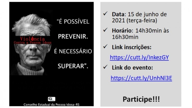 Seminário Estadual: Violência Financeira contra as Pessoas Idosas e as Fake News