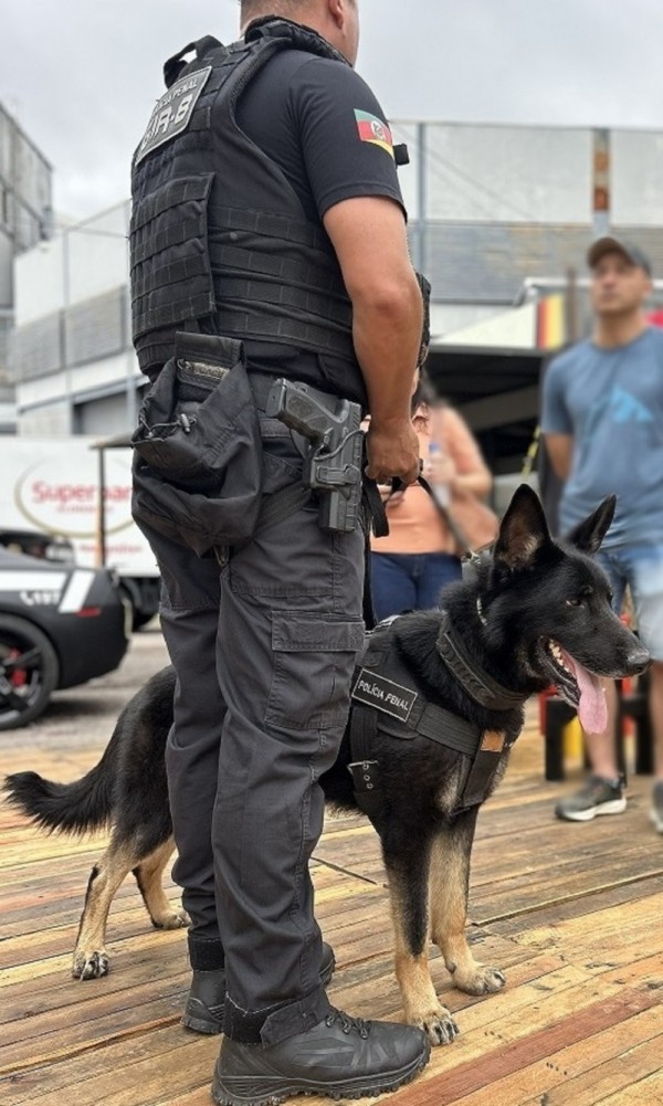 Canil da 8ª Região faz demonstração com cães